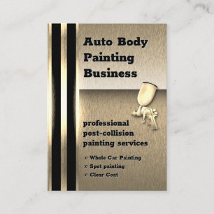 Tarjeta De Visita Pintura automática de cuerpo metal dorado   Profes