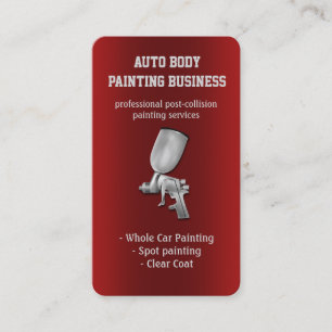 Tarjeta De Visita Pintura automática de cuerpo   Moderno