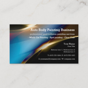 Tarjeta De Visita Pintura automática de cuerpo   Profesional