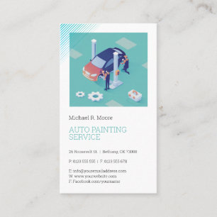 Tarjeta De Visita Pintura automática de cuerpo Profesional