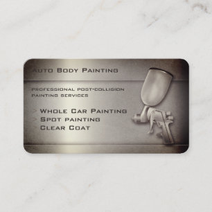 Tarjeta De Visita Pintura automática de cuerpo profesional   Sepia