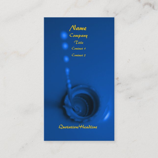 Tarjeta De Visita Pintura azul (Anverso)