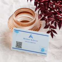 Pintura Azul Moderna con Salpicaduras Creativas y 