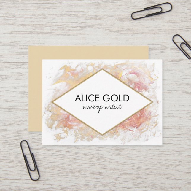 Tarjeta De Visita Pintura brillante elegante (Anverso/Reverso In Situ)