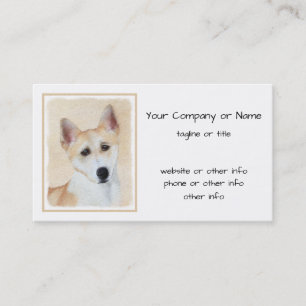 Tarjeta De Visita Pintura canaense de perro - Arte original de perro