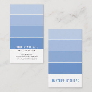 Tarjeta De Visita PINTURA CHIP interiores modernos azul oscuro