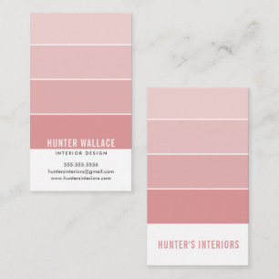 Tarjeta De Visita PINTURA CHIP interiores modernos coral oscuro