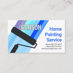 Tarjeta De Visita Pintura con Rodillo Capas de Pintura