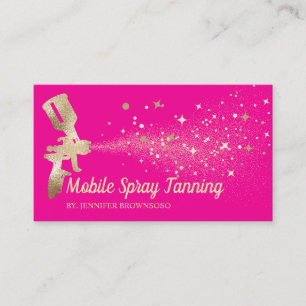 Tarjeta De Visita Pintura corporal móvil Spray bronceado rosa