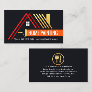 Tarjeta De Visita Pintura Creativa con Brocha en Forma de A