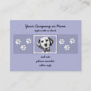 Tarjeta De Visita Pintura dálmata - Arte de perro original