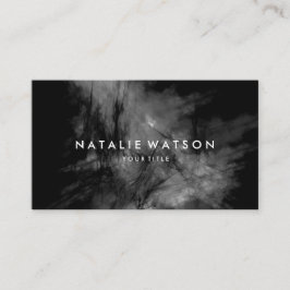 Tarjeta De Visita Pintura de aceite abstracta monocroma oscuro