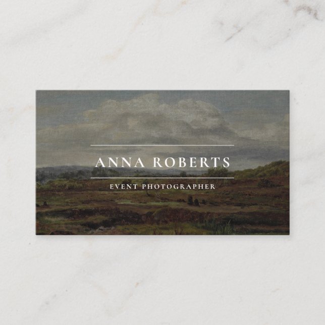 Tarjeta De Visita Pintura de aceite de época, fotógrafo de eventos d (Anverso)