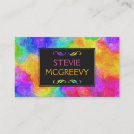 Tarjeta De Visita Pintura de aceite multicolor