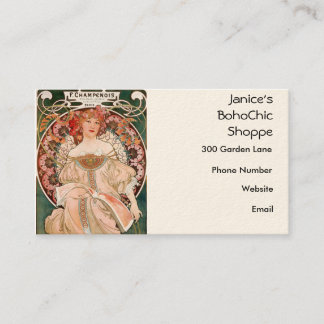 Tarjeta De Visita Pintura de Alphonse Mucha