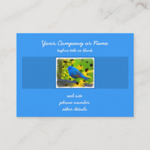 Tarjeta De Visita Pintura de amarre índigo - Arte original de aves