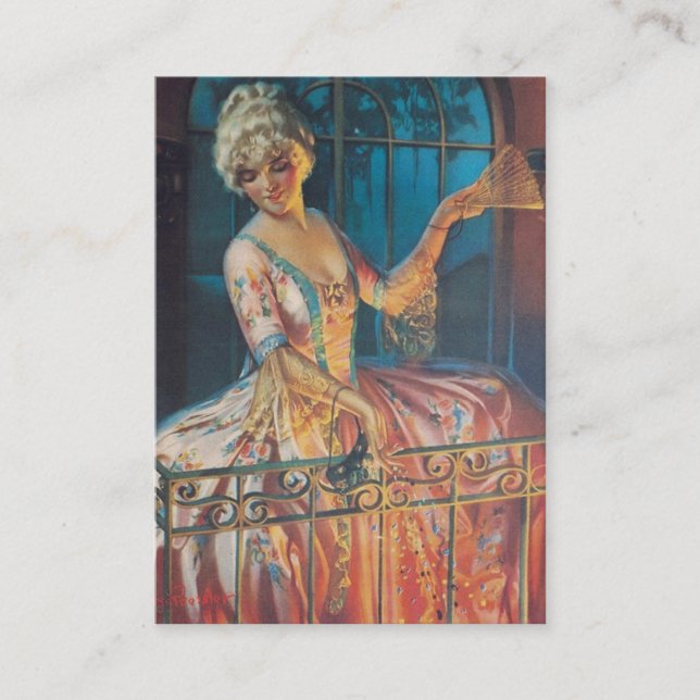 Tarjeta De Visita Pintura de balcón Marie Antoinette (Anverso)