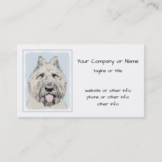 Tarjeta De Visita Pintura de Bouvier des Flandres - Arte original de (Anverso)