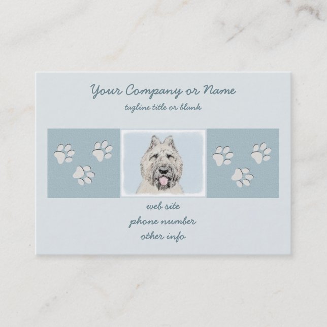 Tarjeta De Visita Pintura de Bouvier des Flandres - Arte original de (Anverso)