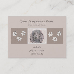 Tarjeta De Visita Pintura de Boykin Spaniel - Arte de Perro Original