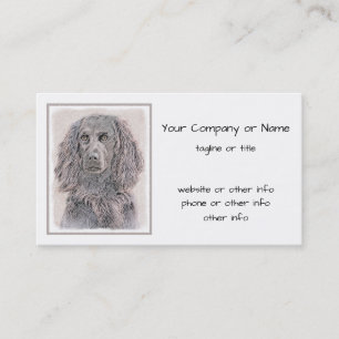 Tarjeta De Visita Pintura de Boykin Spaniel - Arte Perro Original.