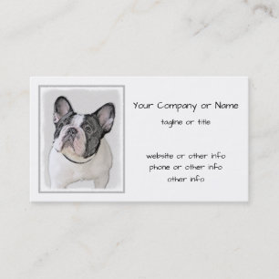Tarjeta De Visita Pintura de Bulldog francés (Brindle Pied) - Arte d