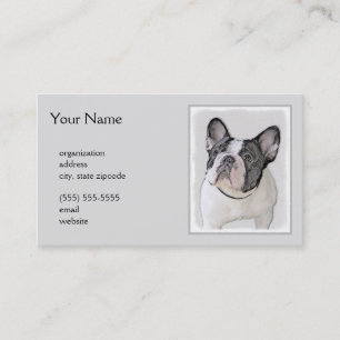 Tarjeta De Visita Pintura de Bulldog francés (Brindle Pied) - Arte d