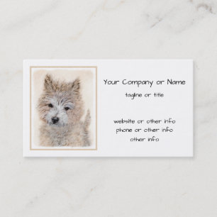 Tarjeta De Visita Pintura de Cachorro de Cairn Terrier - Arte Perro 