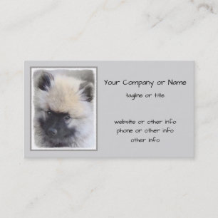 Tarjeta De Visita Pintura de cachorro de Keeshond - Arte de perro or