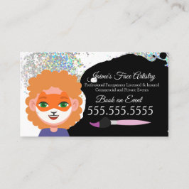 Tarjeta De Visita Pintura de Cara Bonita Pintor de Cara Payaso