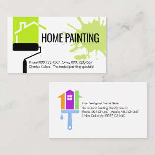 Tarjeta De Visita Pintura de Casa con Rodillo
