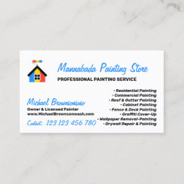 Tarjeta De Visita Pintura de Casa Decoración de Hogar Moderna Profes