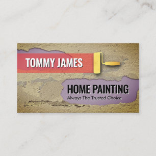 Tarjeta De Visita Pintura de cepillo Pared descascarando pintura