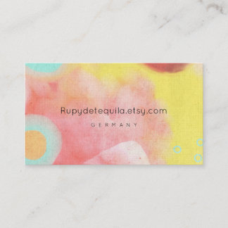 Tarjeta De Visita Pintura de color de agua abstracta Rupydetequila