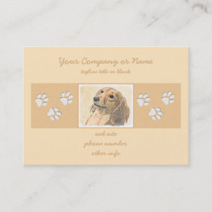 Tarjeta De Visita Pintura de Dachshund (de cabello largo) - Arte ori