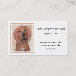 Tarjeta De Visita Pintura de esquinas rojas - Arte de perros origina