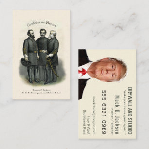 Tarjeta De Visita Pintura de estuco de los héroes de la guerra civil
