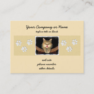 Tarjeta De Visita Pintura de gato loco - Arte de gato original lindo