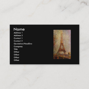Tarjeta De Visita Pintura de Georges Seurat: La Torre Eiffel (1889)