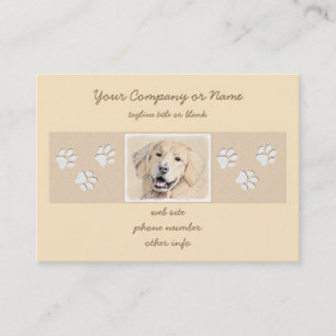 Tarjeta De Visita Pintura de Golden Retriever - Cute original Dog Ar
