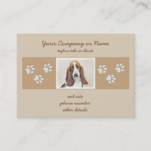 Tarjeta De Visita Pintura de hebilla de basset - Arte de perro origi