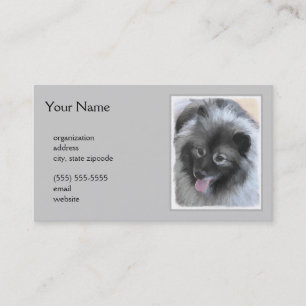 Tarjeta De Visita Pintura de Keeshond Bailey - Arte de perros origin