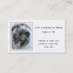 Tarjeta De Visita Pintura de Keeshond Bailey - Arte de perros origin
