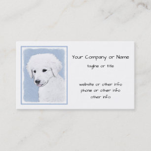 Tarjeta De Visita Pintura de Kuvasz - Arte de perro original lindo