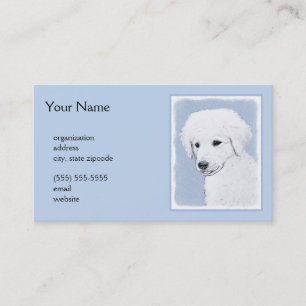 Tarjeta De Visita Pintura de Kuvasz - Arte de perro original lindo