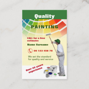 Tarjeta De Visita Pintura de la calidad