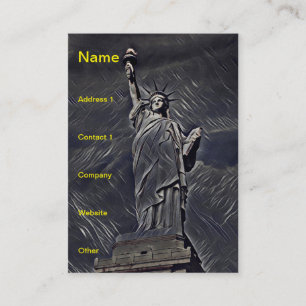 Tarjeta De Visita Pintura de la estatua de la Libertad