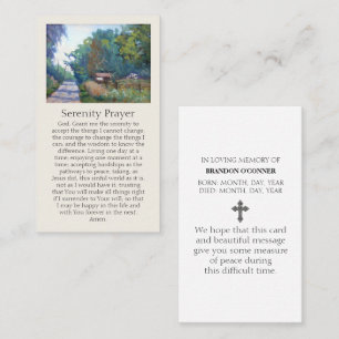 Tarjeta De Visita Pintura de la oración de la serenidad con púrpuras