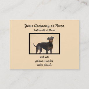 Tarjeta De Visita Pintura de Manchester Terrier Arte Animal Original