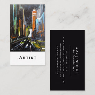 Tarjeta De Visita Pintura de medianoche eléctrica de Nueva York - Al